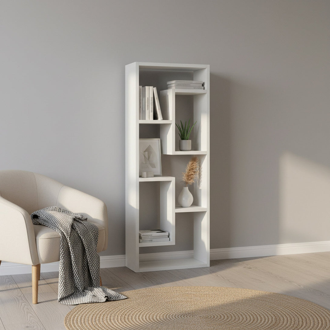 NYASA Bookshelf Display Shelf - White