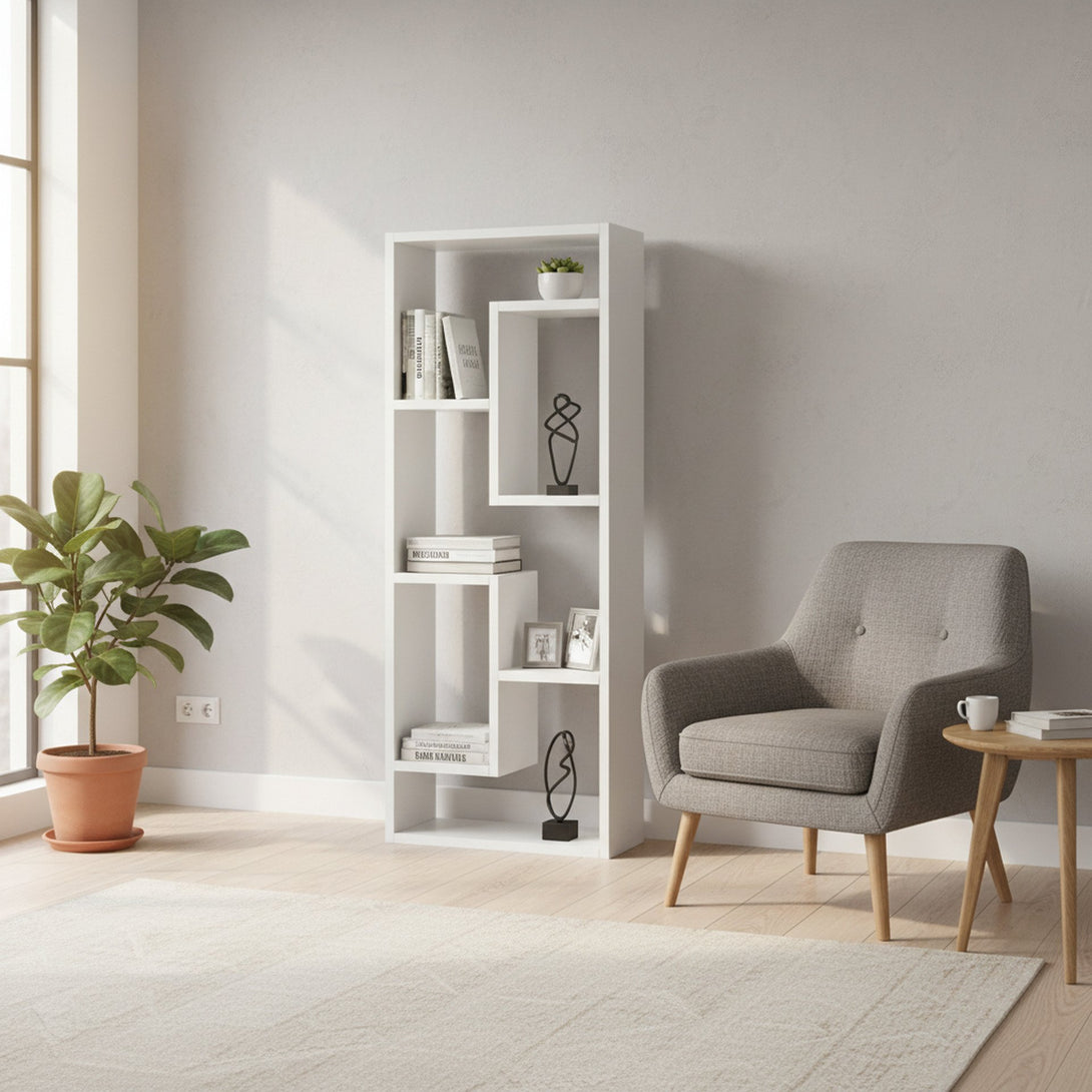 NYASA Bookshelf Display Shelf - White