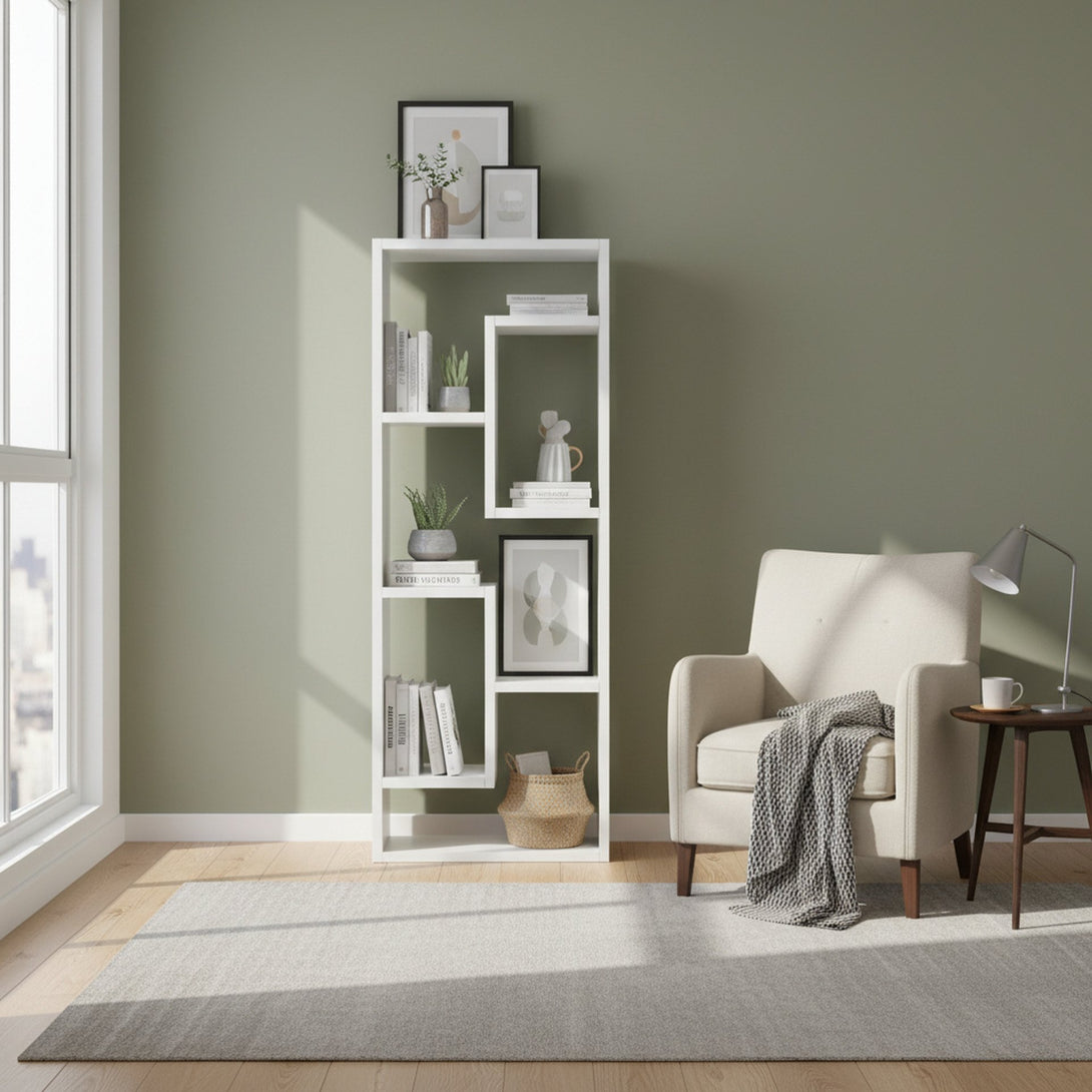 NYASA Bookshelf Display Shelf - White