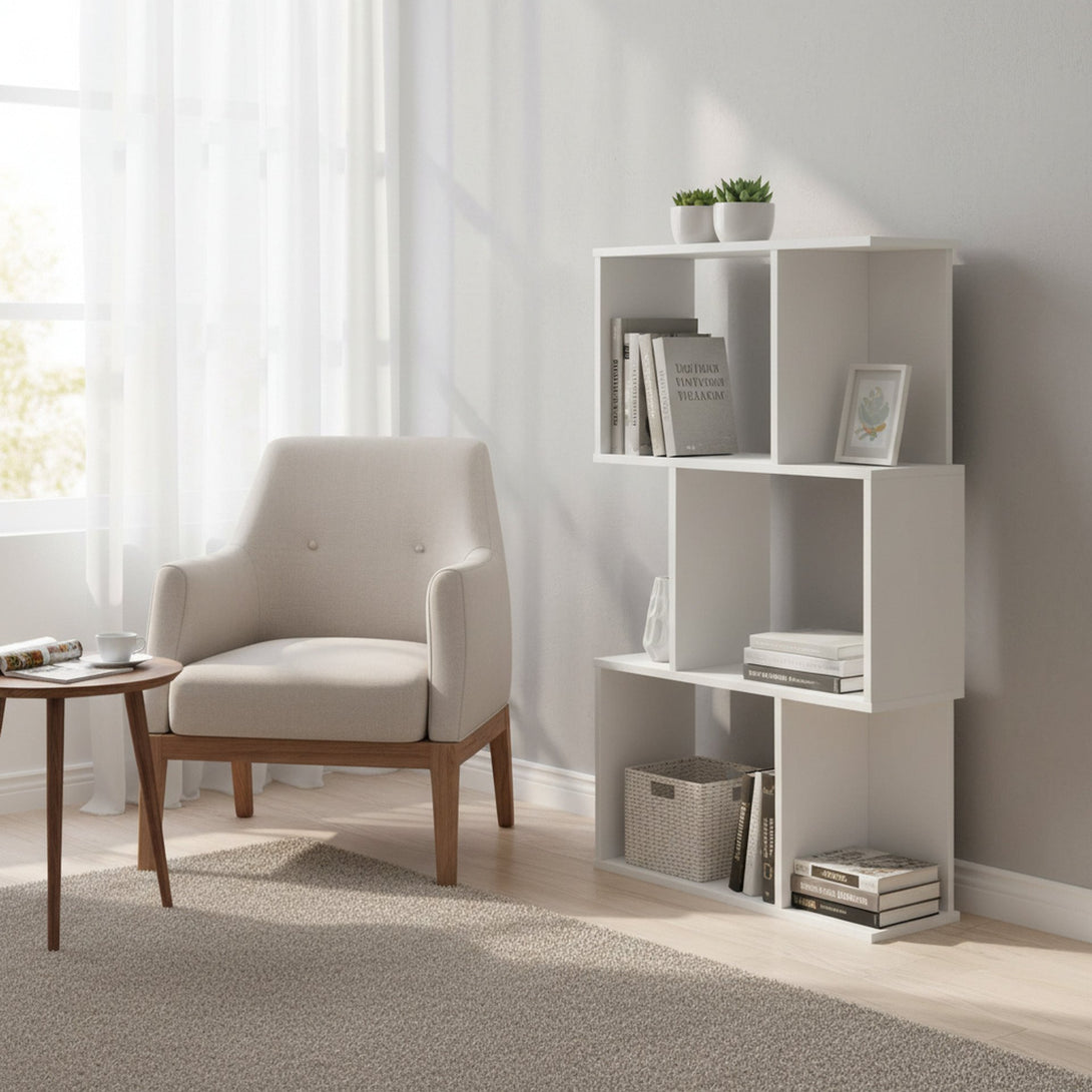 NAMAK 3 Tier Bookshelf - White