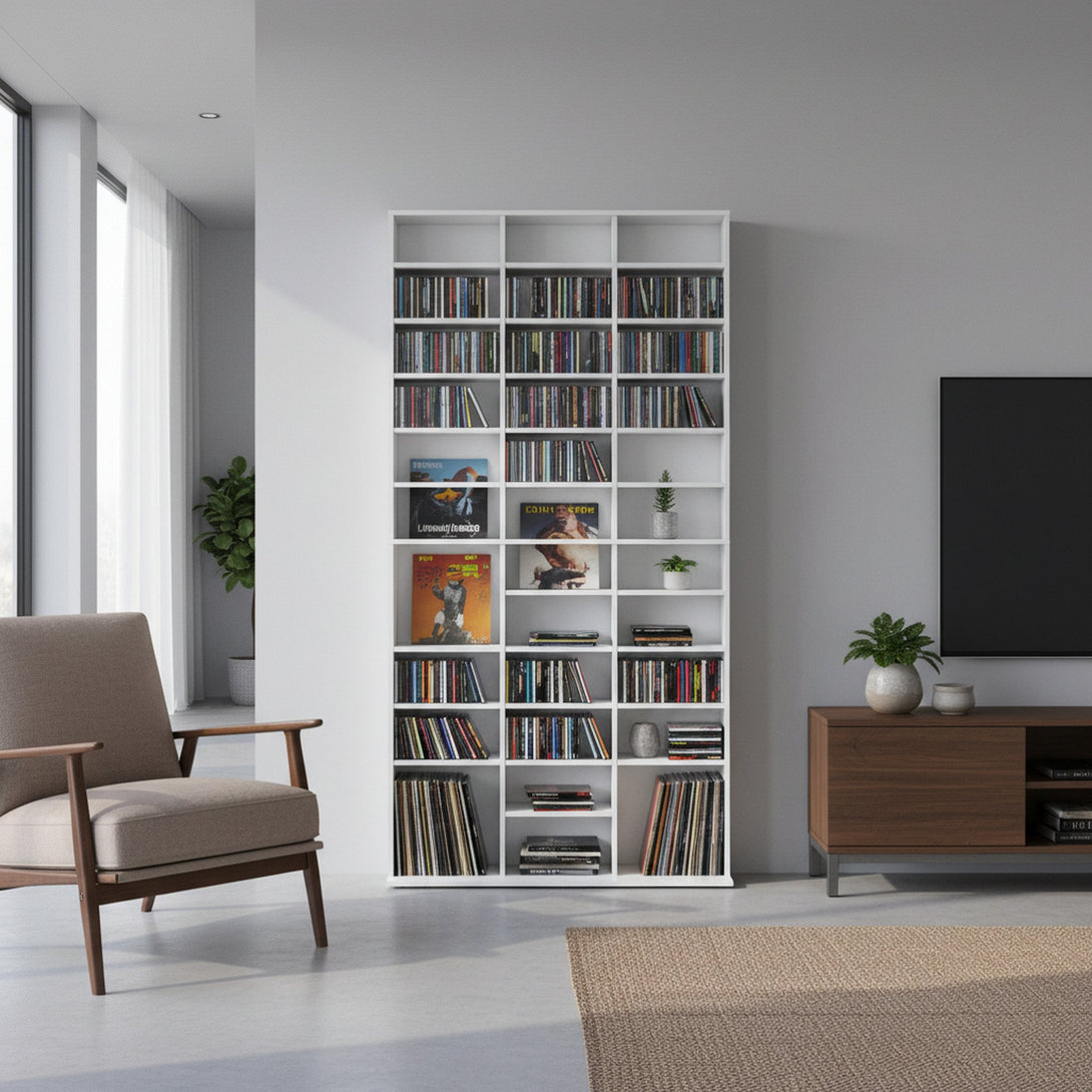 CHAMO CD Storage Shelf - White