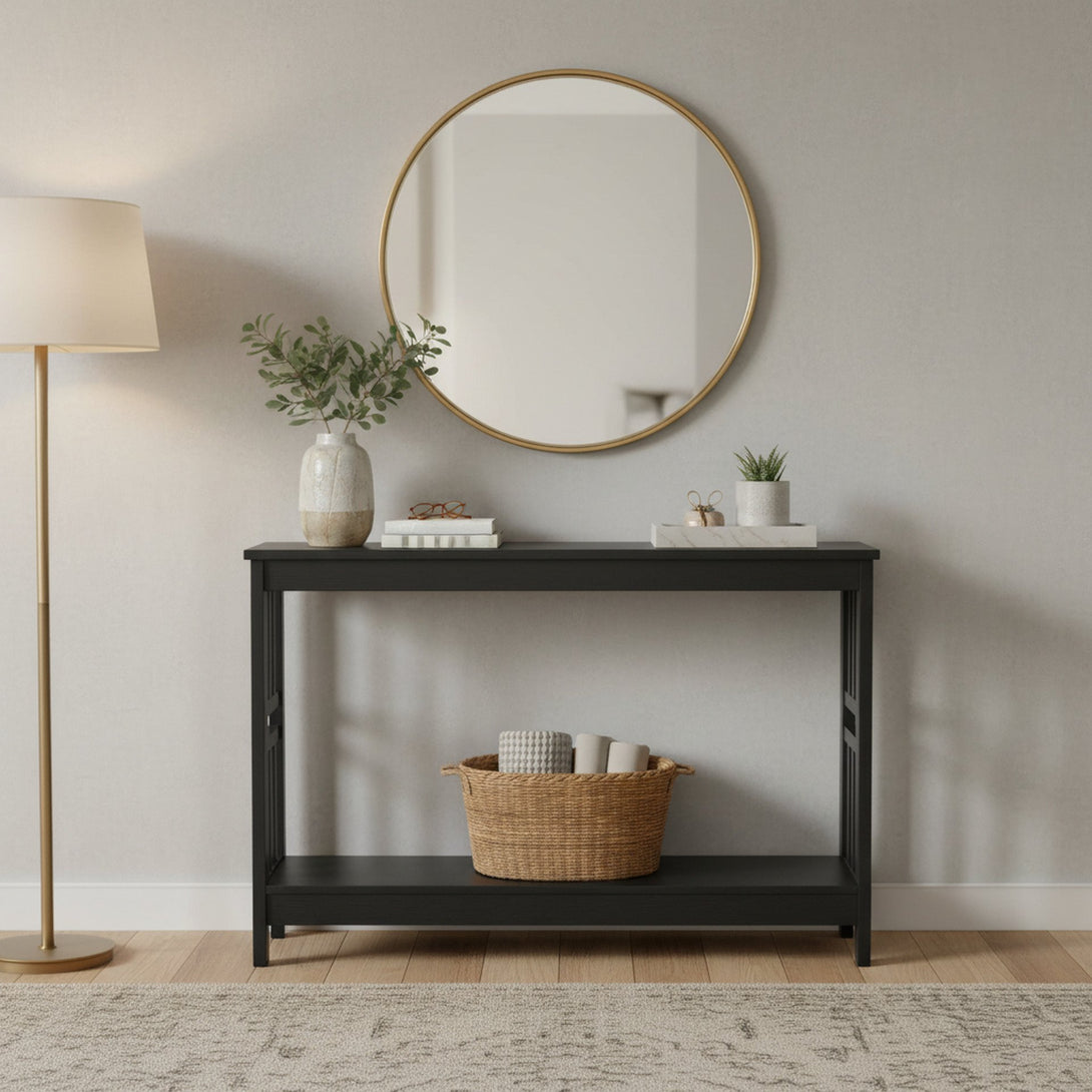 WULAR Wooden Console Table - Black