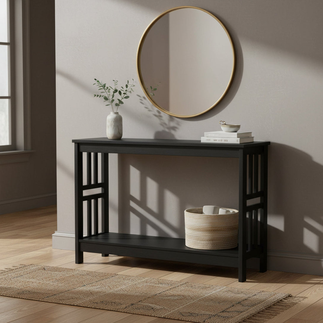 WULAR Wooden Console Table - Black