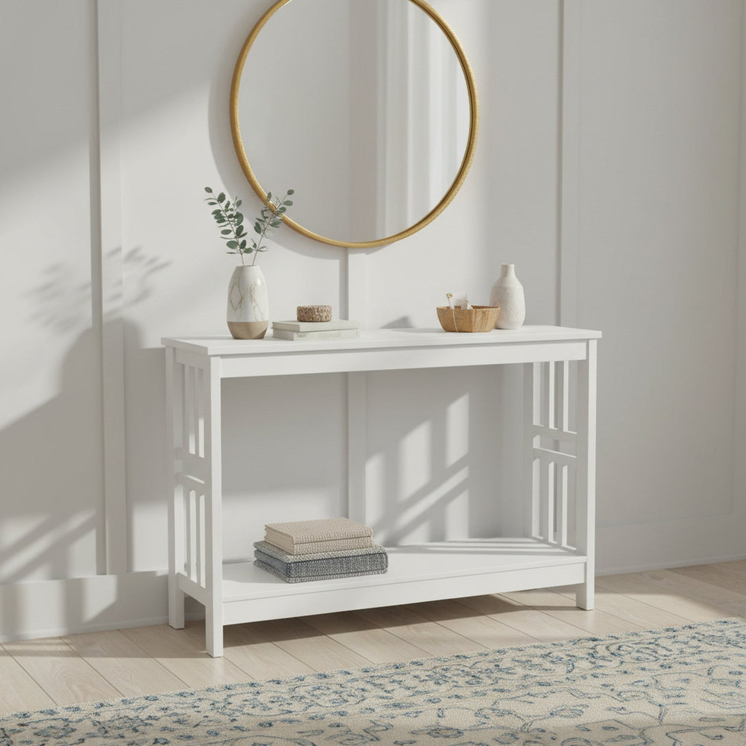 WULAR Wooden Console Table - White