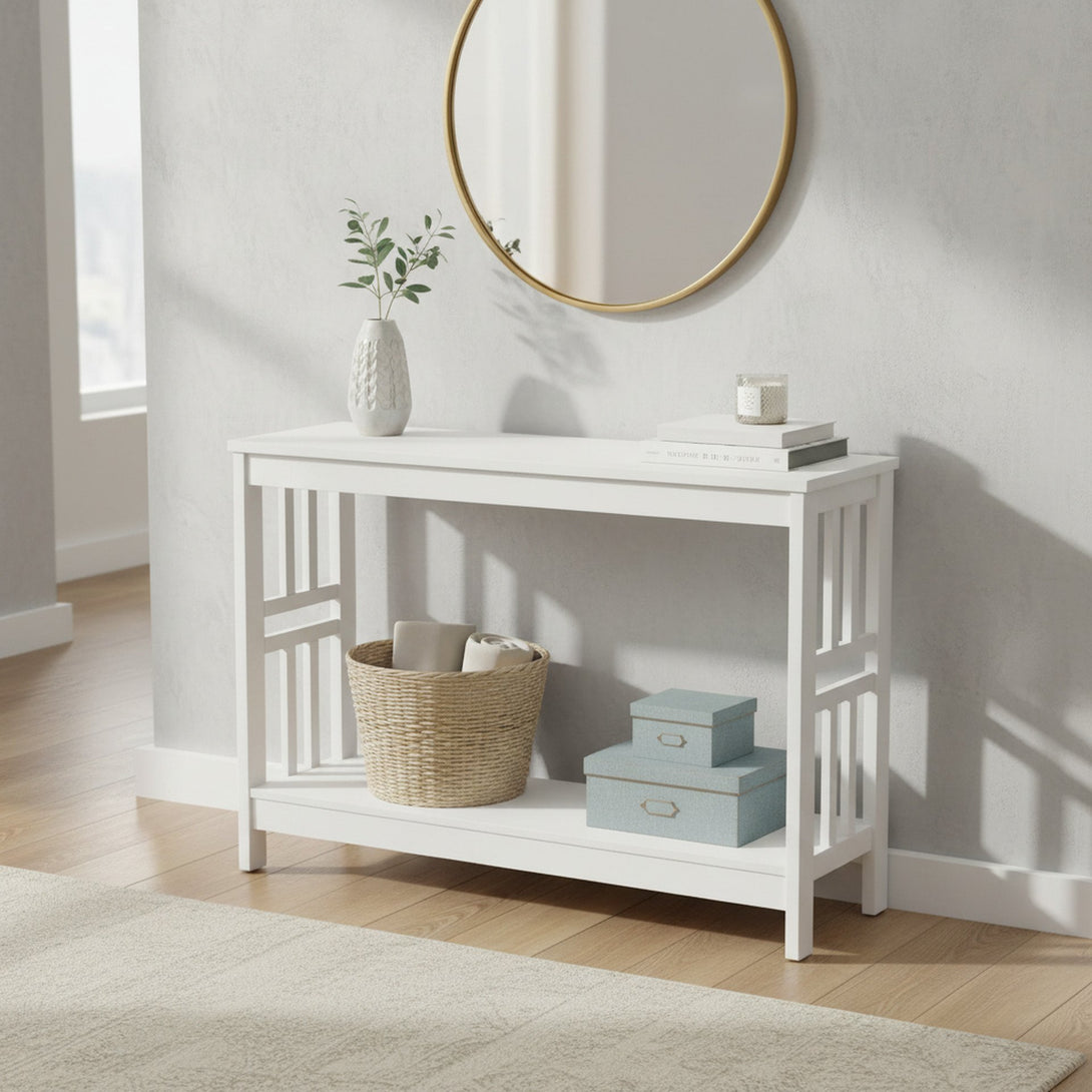WULAR Wooden Console Table - White