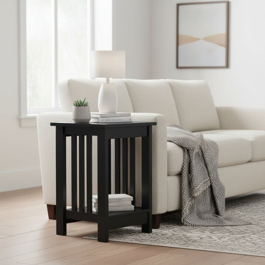 WULAR Square Side Table Coffee Table - Black