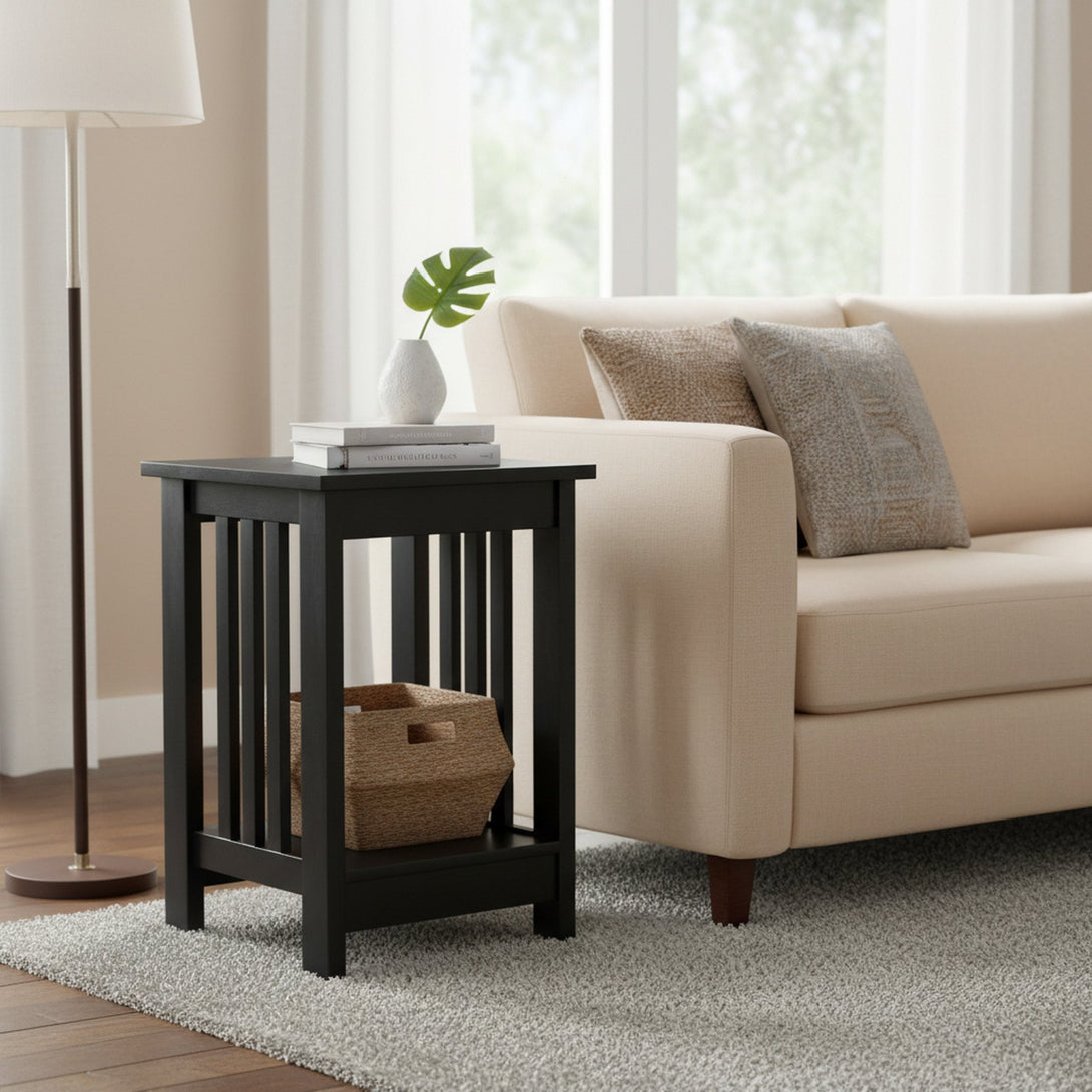 WULAR Square Side Table Coffee Table - Black