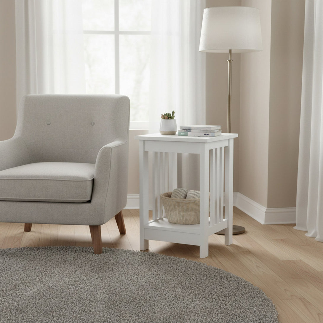 WULAR Square Side Table Coffee Table - White