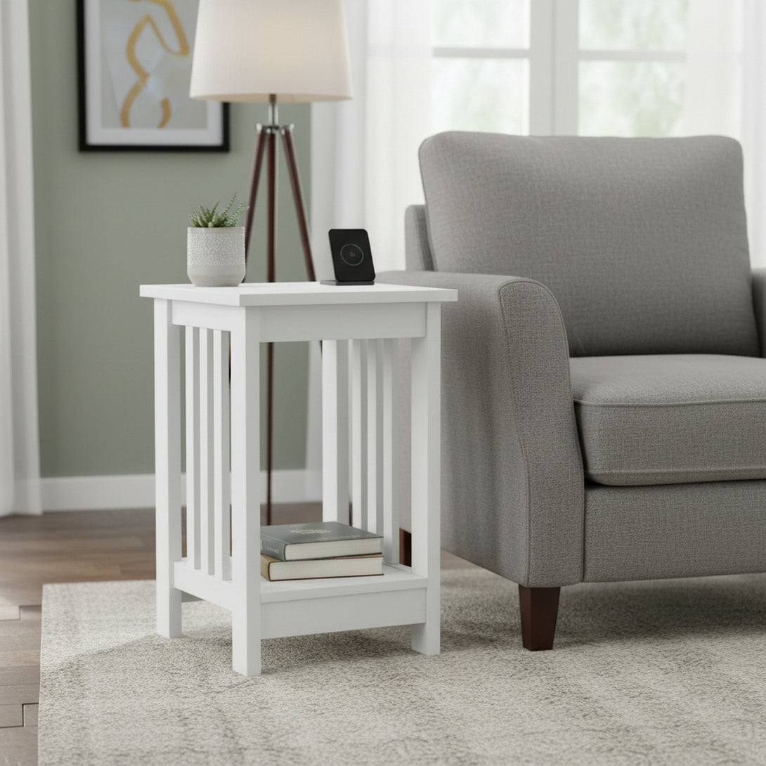 WULAR Square Side Table Coffee Table - White