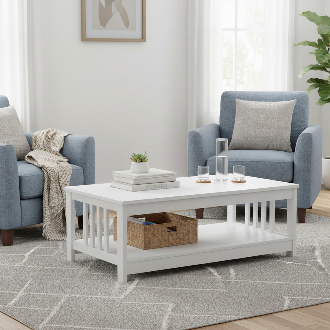 WULAR Rectangle Coffee Table - White
