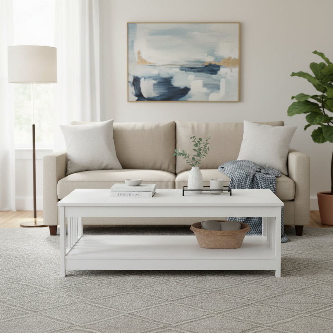 WULAR Rectangle Coffee Table - White