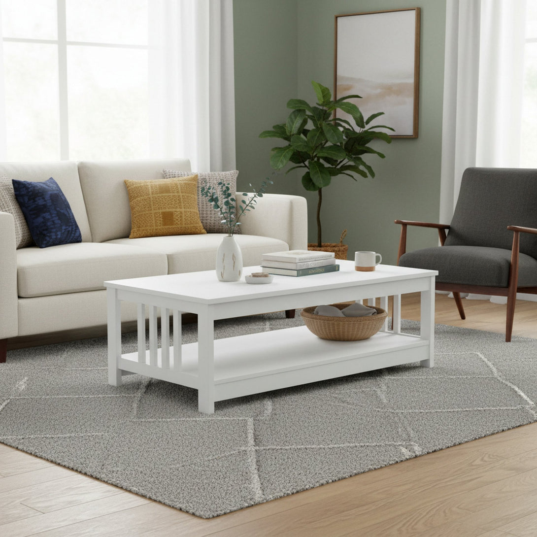 WULAR Rectangle Coffee Table - White