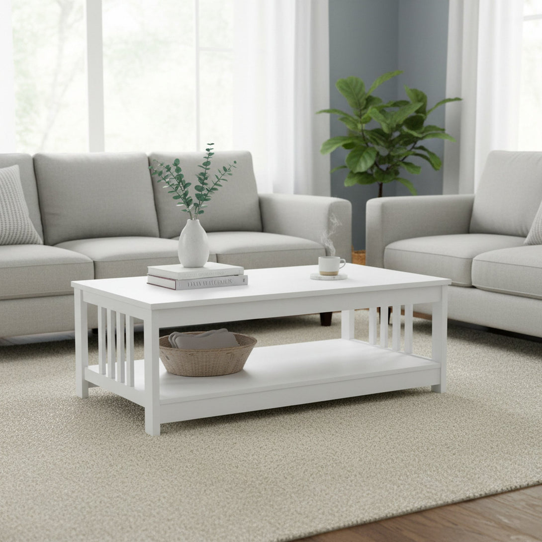 WULAR Rectangle Coffee Table - White