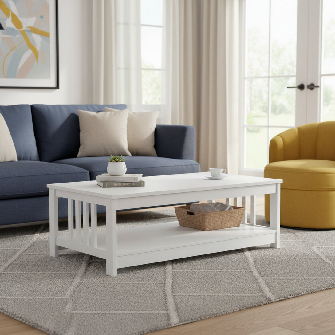 WULAR Rectangle Coffee Table - White