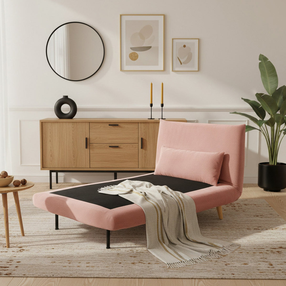 Hastings 1 Seat Fold-Out Sofa Bed - Pink