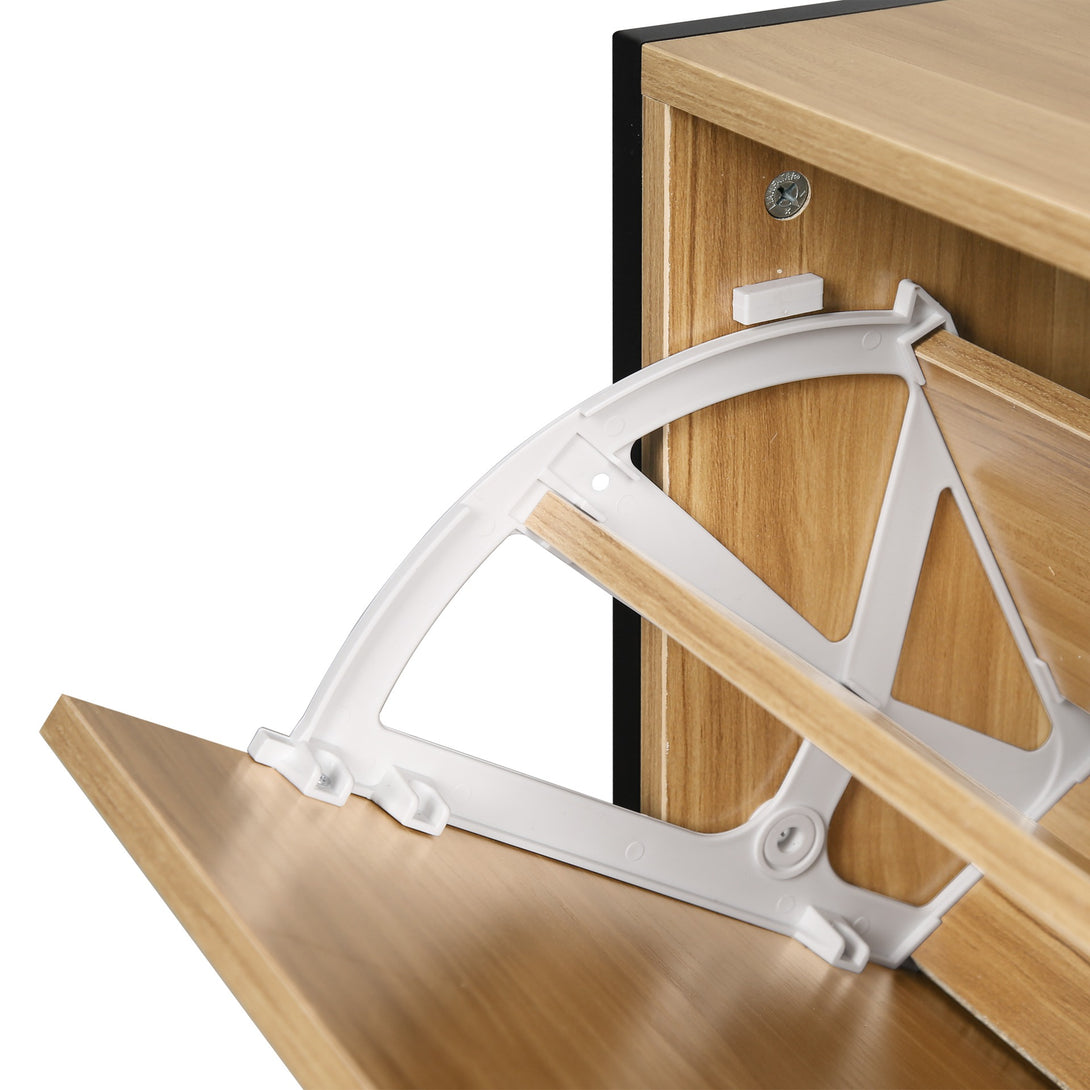 Vard 3 Drawer Shoe Cabinet Storage Rack - Light Teak