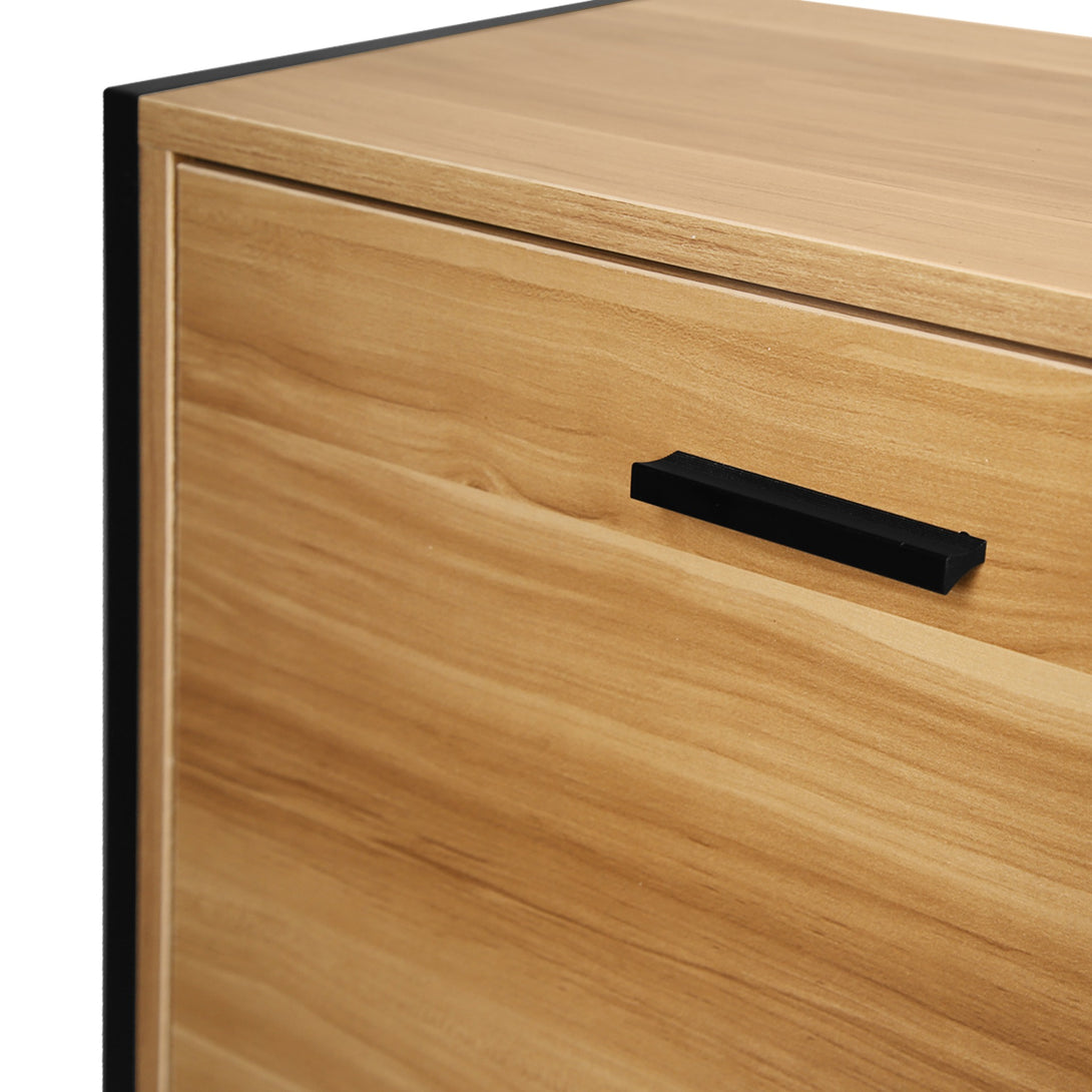 Vard 3 Drawer Shoe Cabinet Storage Rack - Light Teak