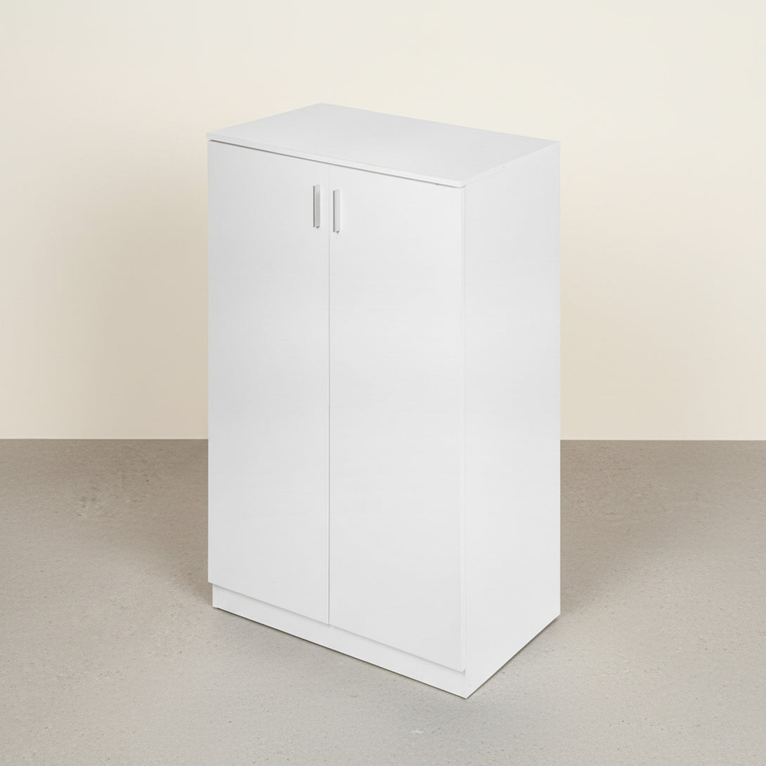 Nesto 2 Door Shoe Cabinet Storage Rack - White