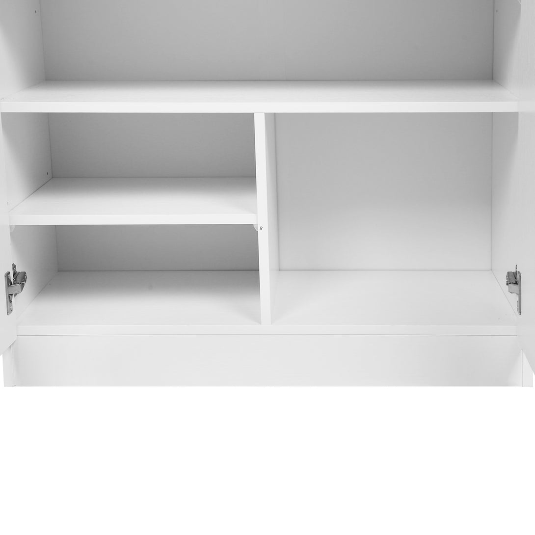 Nesto 2 Door Shoe Cabinet Storage Rack - White