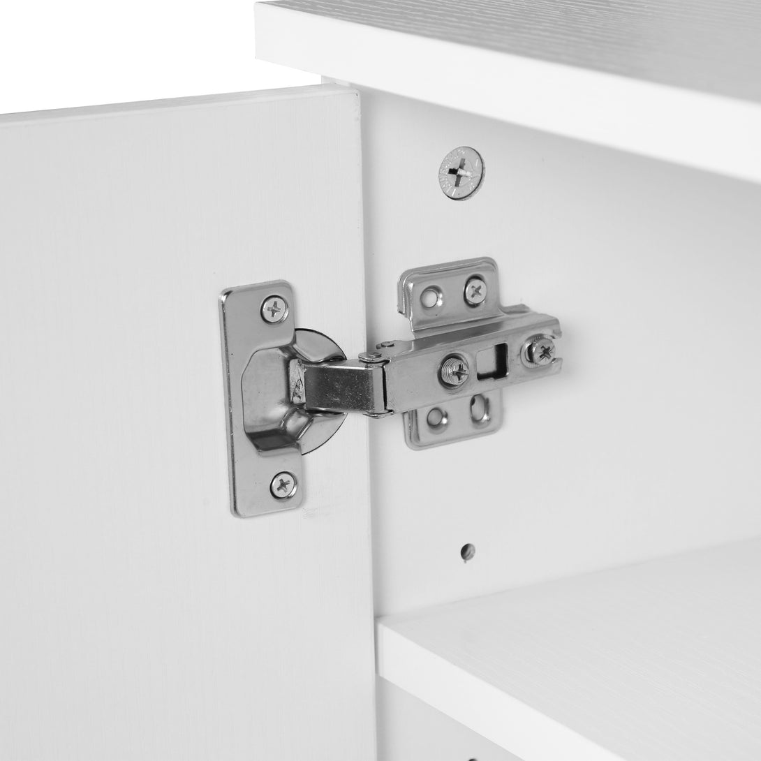 Nesto 2 Door Shoe Cabinet Storage Rack - White