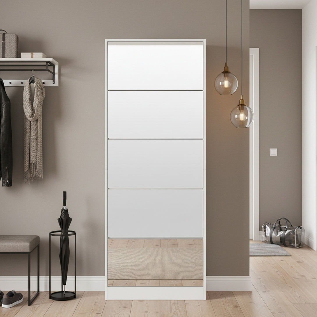 Melo 5 Drawer Shoe Cabinet Storage Rack - White