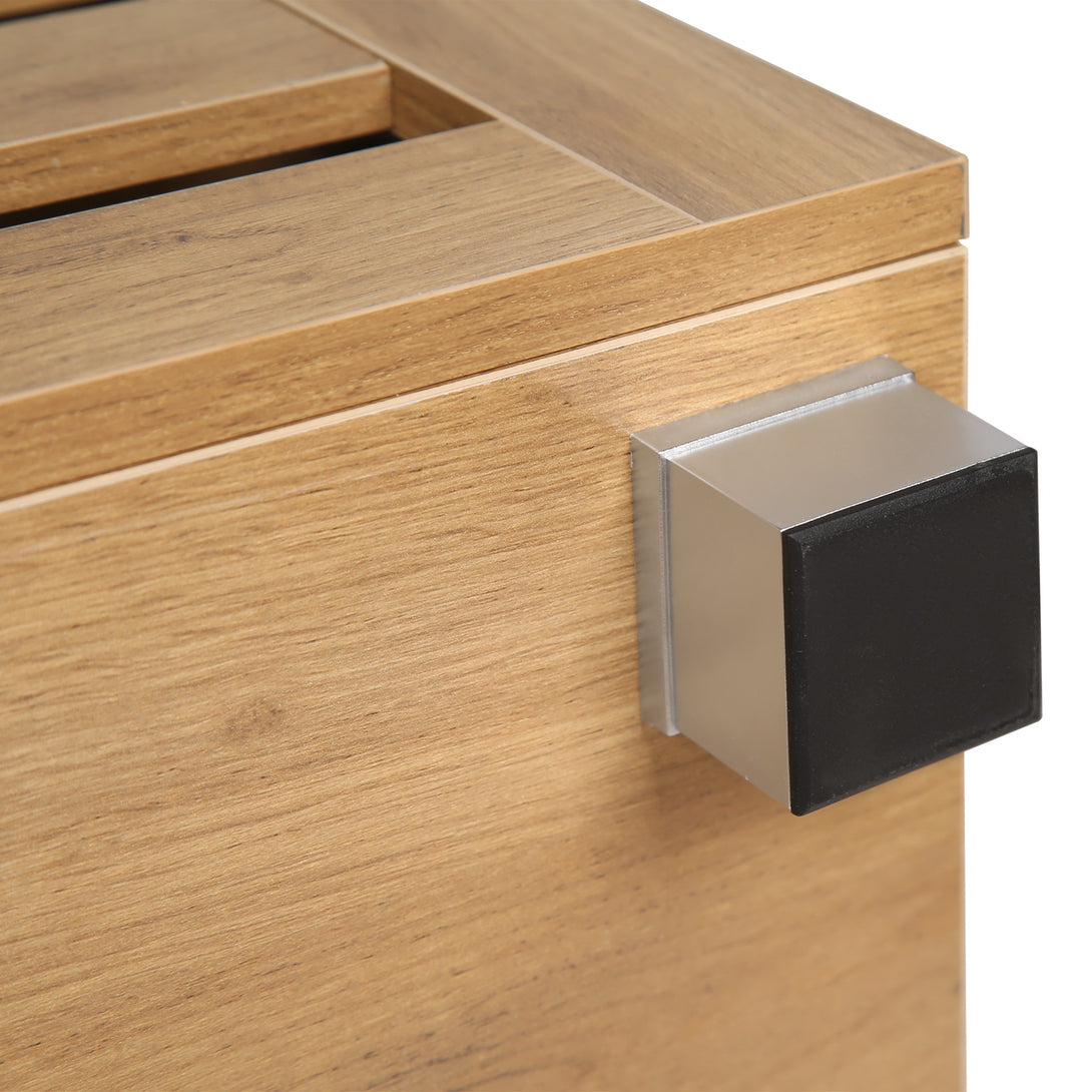 Loma 3 Door Shoe Cabinet Storage Rack - Dark Oak