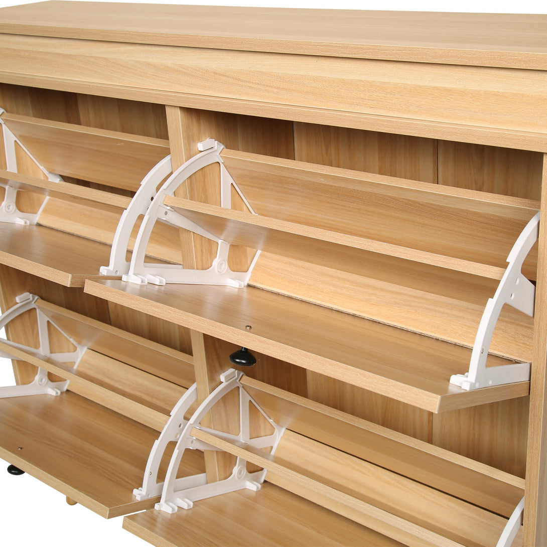 Solma 4 Drawer Shoe Cabinet Storage Rack - White Elm