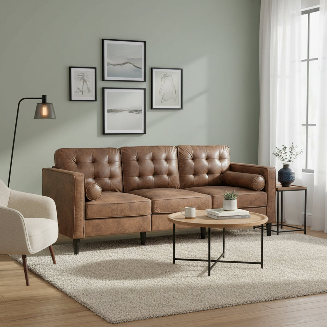 Apex 3 Seater Sofa - Brown