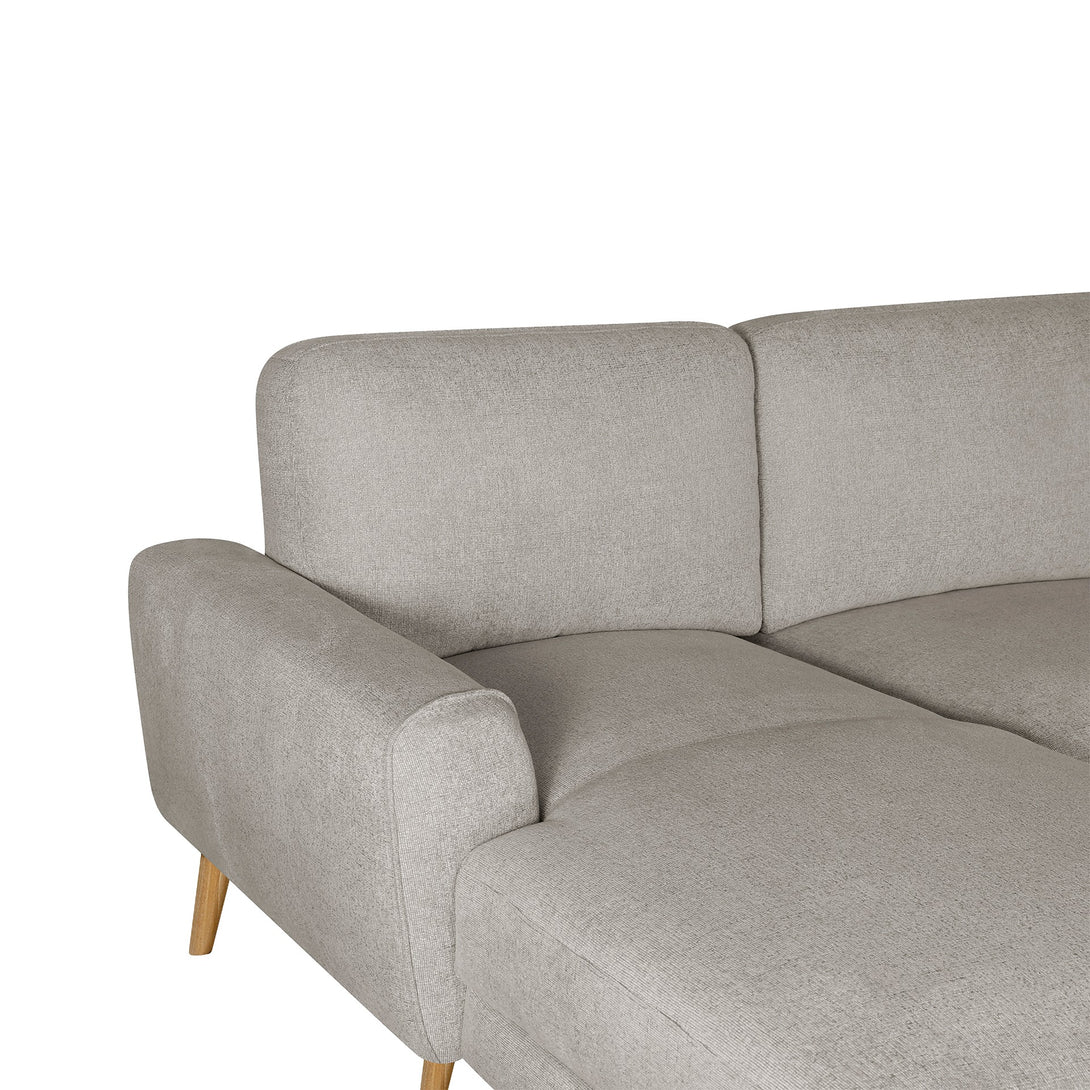 Luno 3 Seater Sofa with Left Facing Chaise - Beige