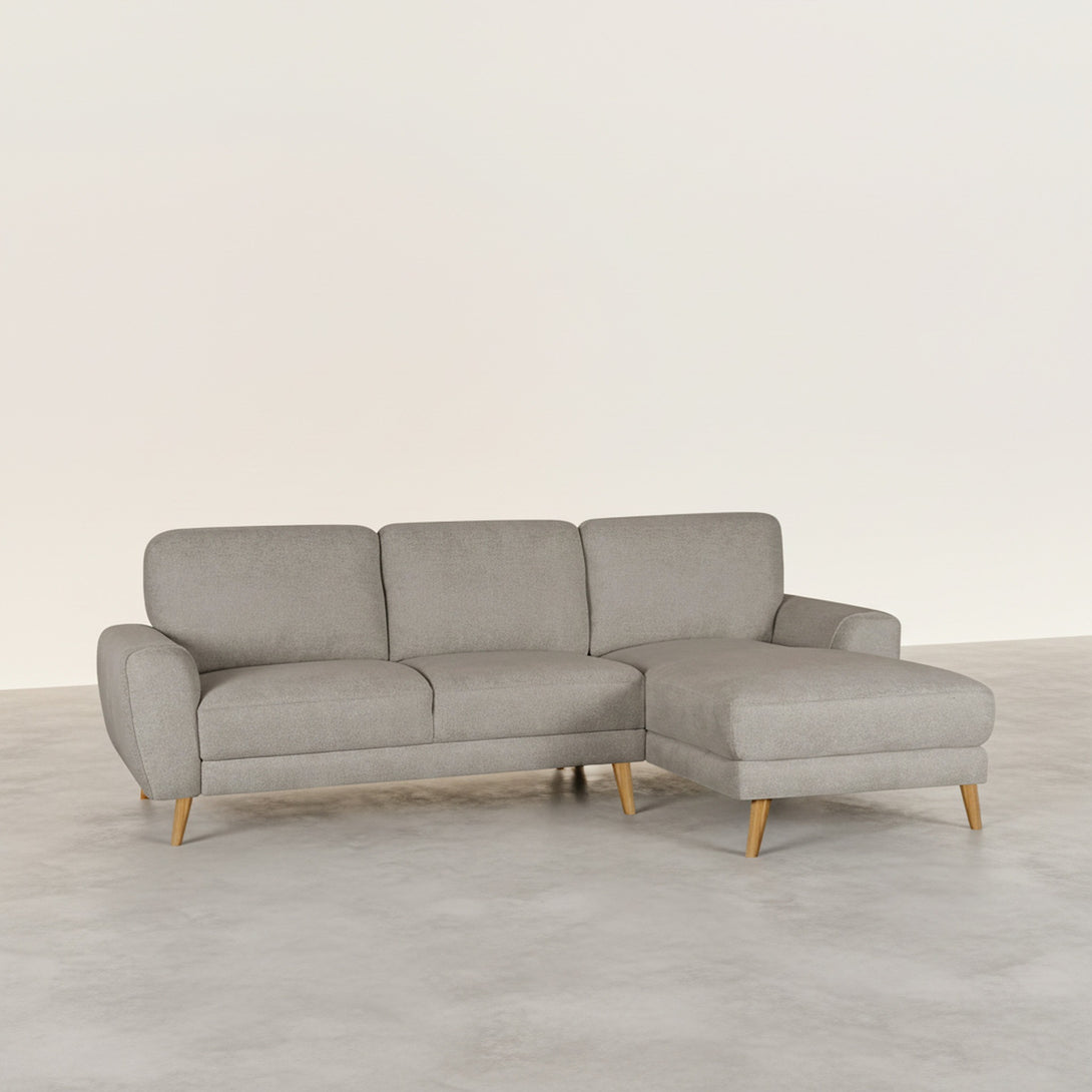 Luno 3 Seater Sofa with Right Facing Chaise - Beige