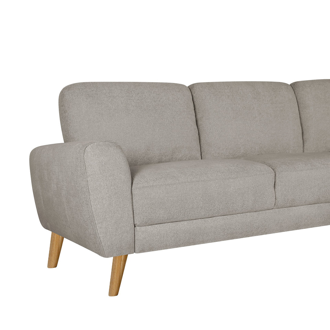 Luno 3 Seater Sofa with Right Facing Chaise - Beige