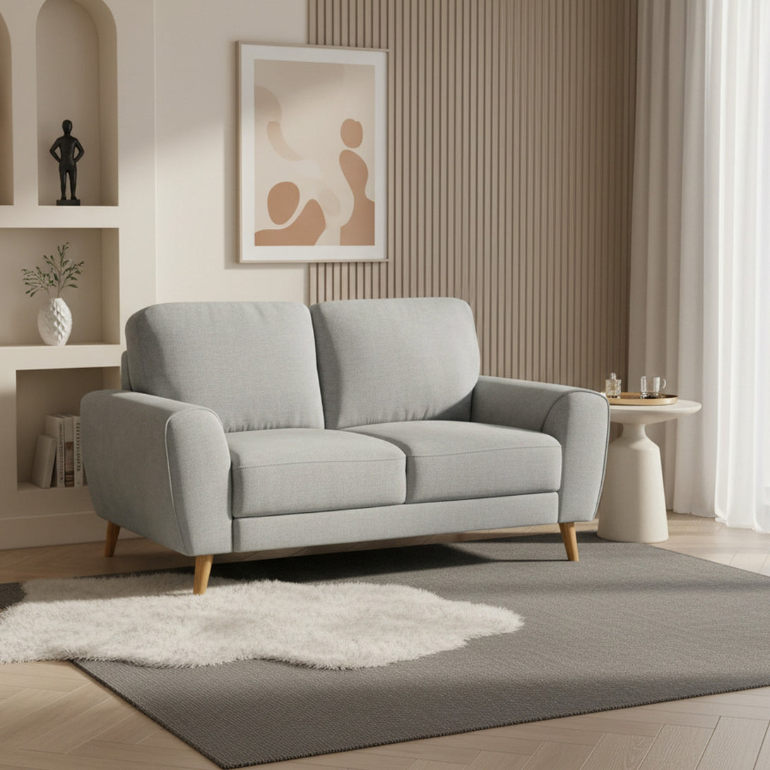 Suki Linen 2 Seater Sofa - Grey