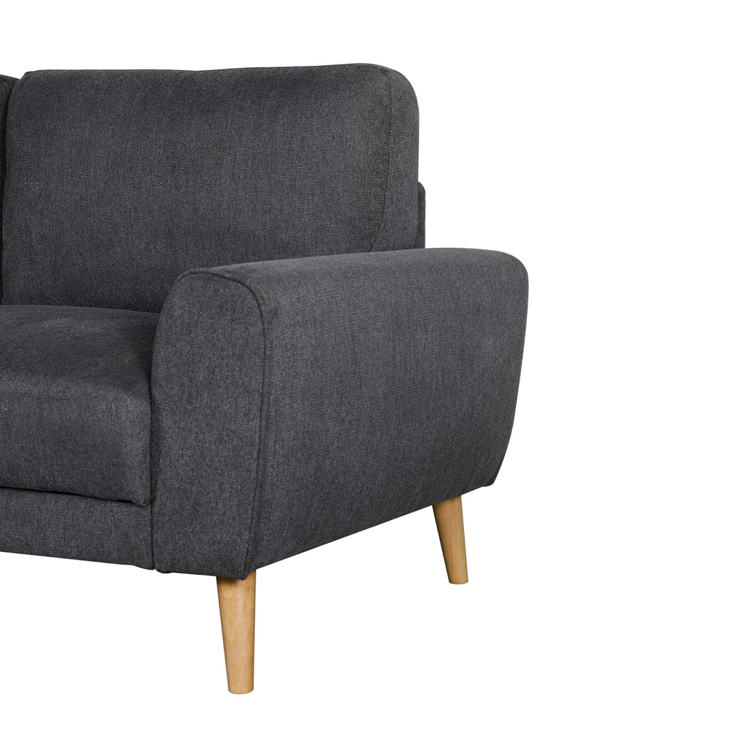 Suki Linen 3 Seater Sofa - Dark Grey