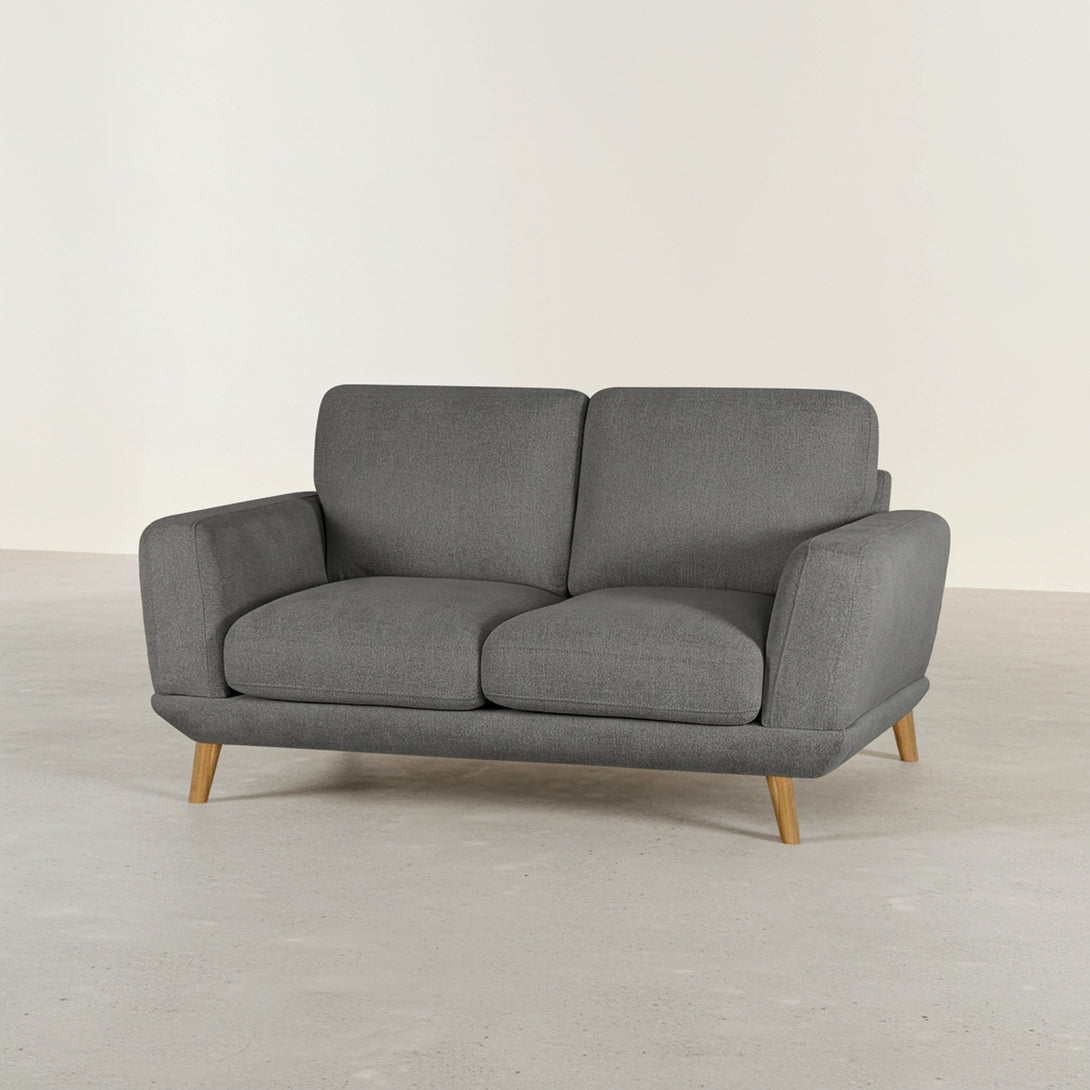 Tova Chenille 2 Seater Sofa - Ash Grey