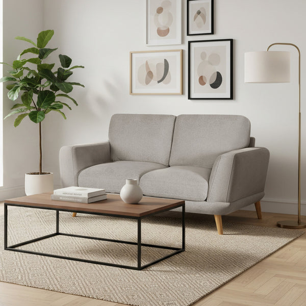 Tova Chenille 2 Seater Sofa - Beige