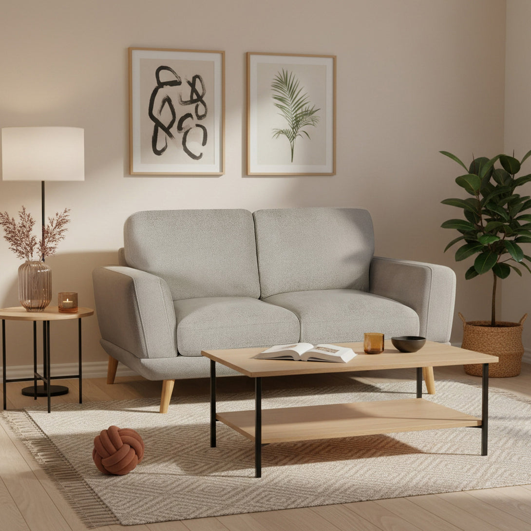 Tova Chenille 2 Seater Sofa - Beige