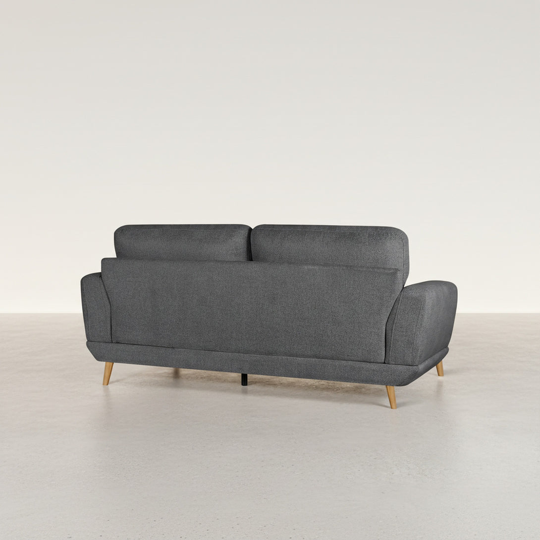 Tova Chenille 3 Seater Sofa - Dark Grey