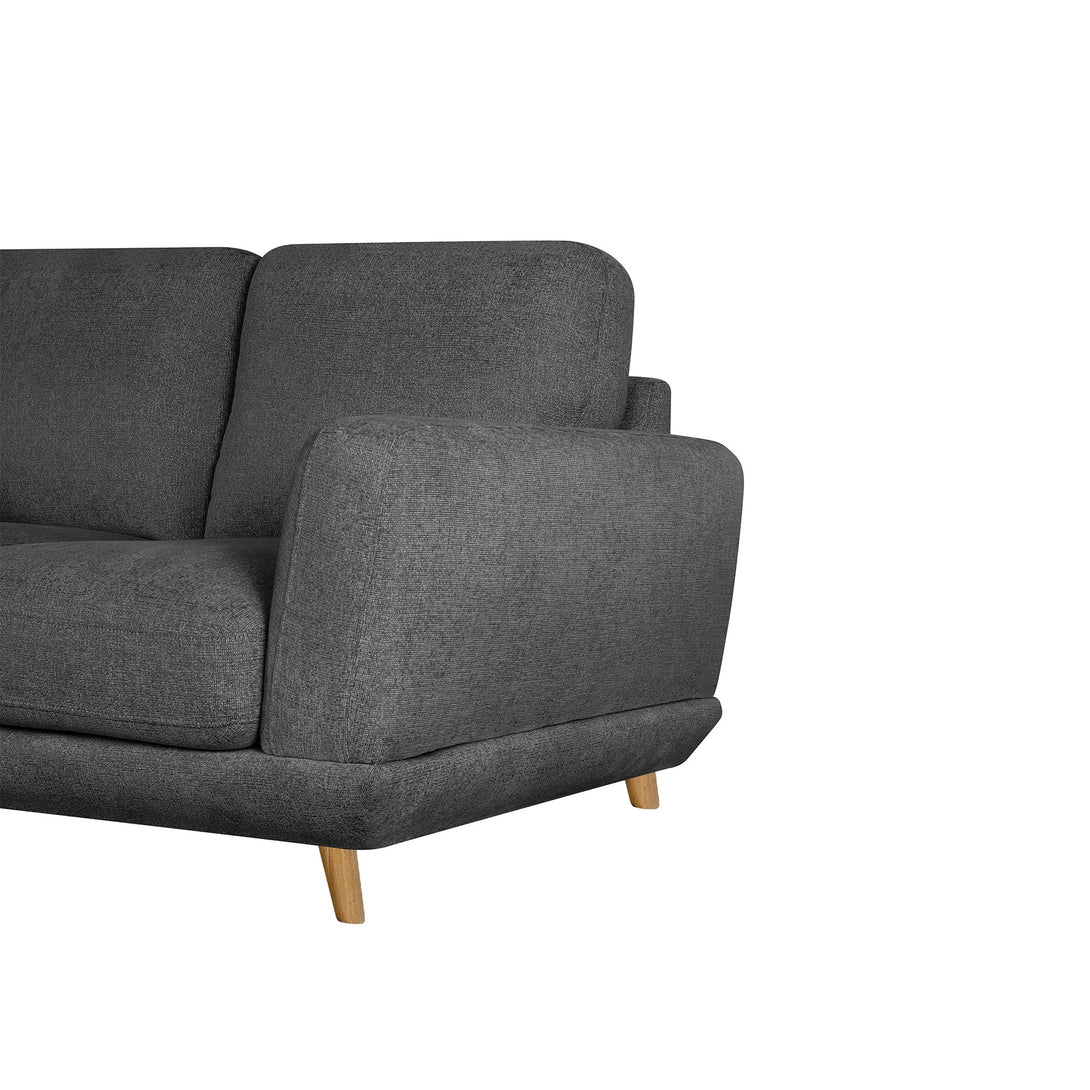 Tova Chenille 3 Seater Sofa - Dark Grey