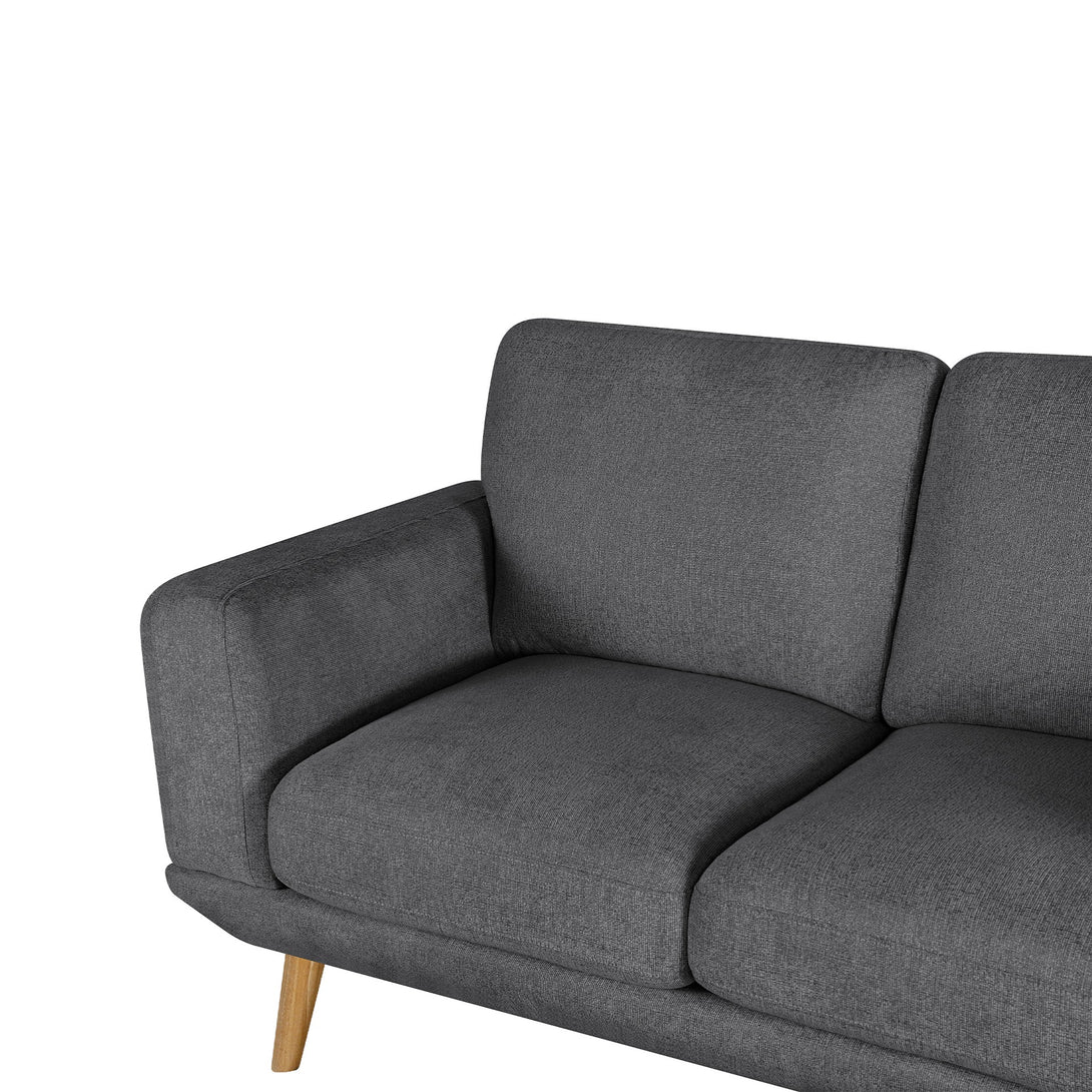 Tova Chenille 3 Seater Sofa - Dark Grey