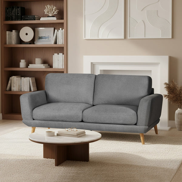 Tova Chenille 3 Seater Sofa - Ash Grey