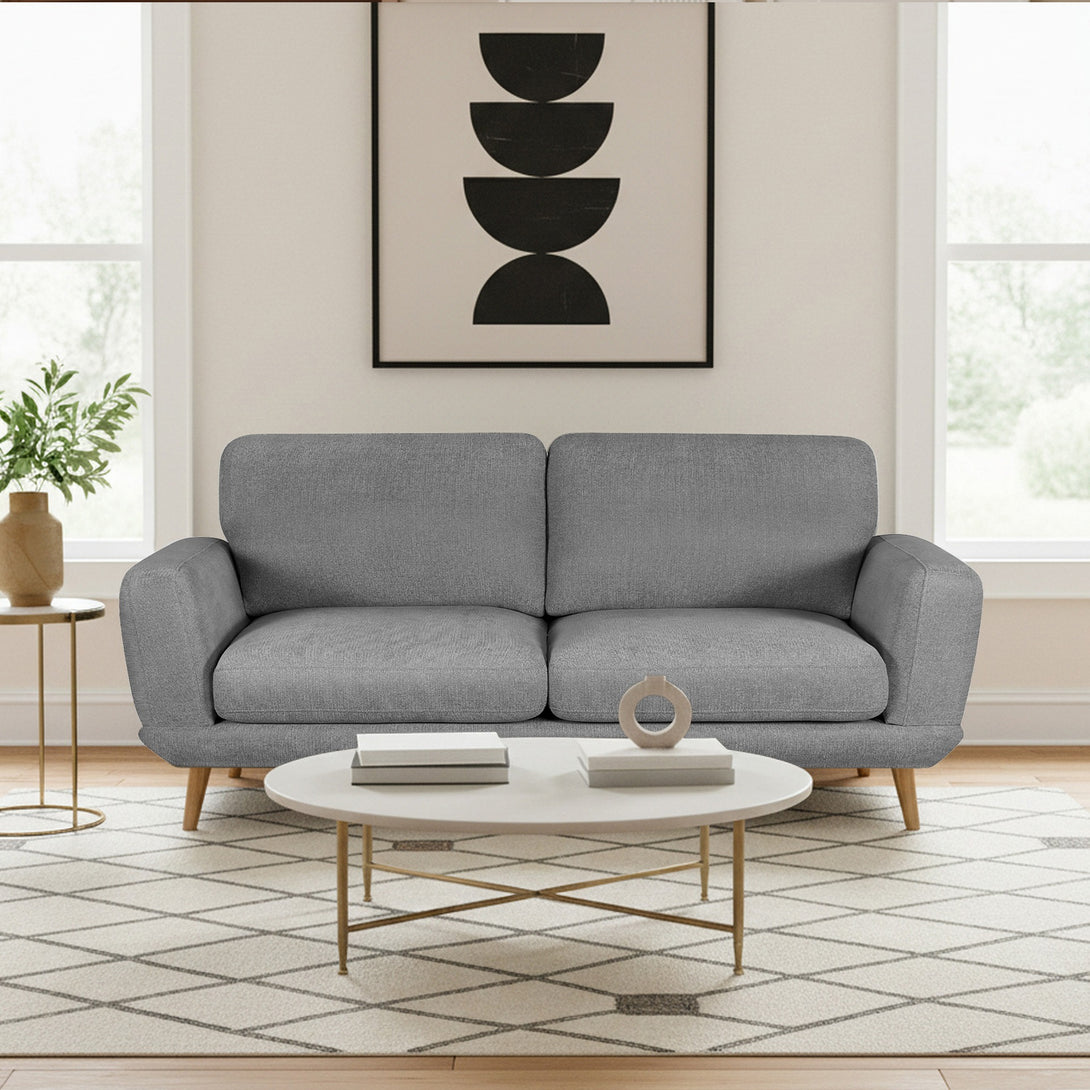 Tova Chenille 3 Seater Sofa - Ash Grey