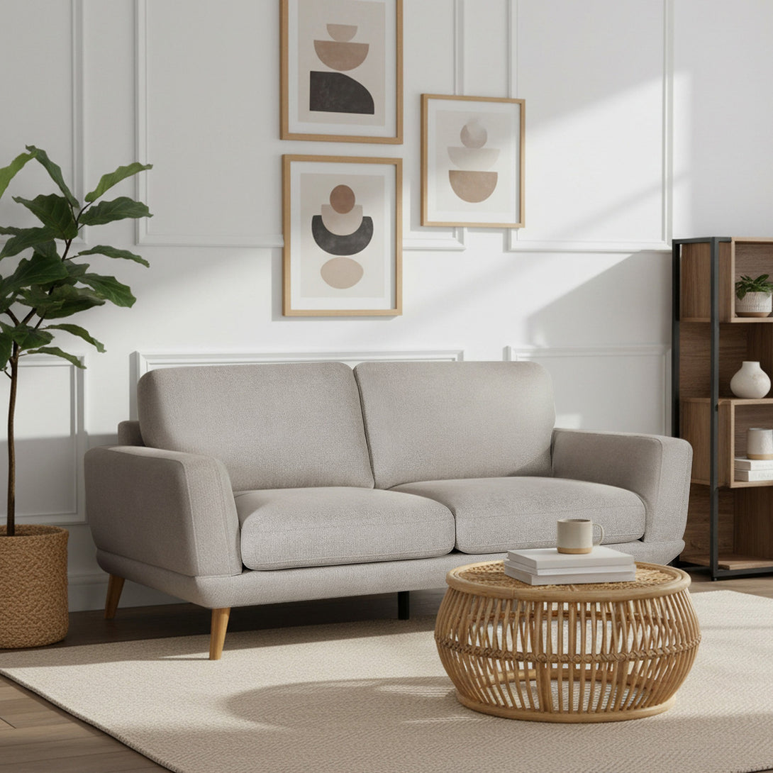 Tova Chenille 3 Seater Sofa - Beige