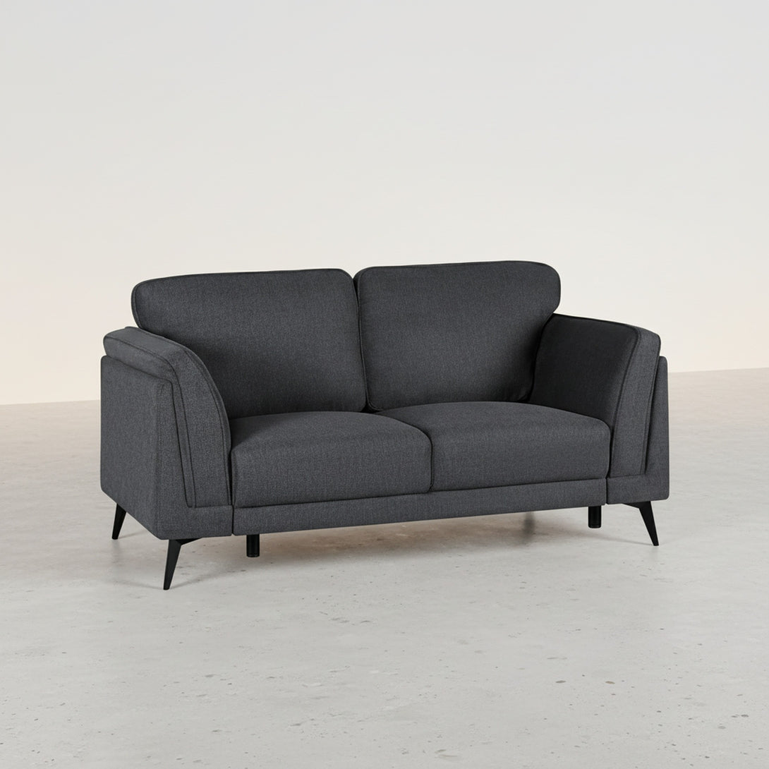 Brulo Linen 2 Seater Sofa - Dark Grey