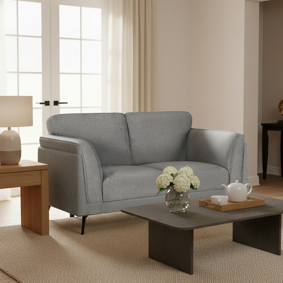 Brulo Linen 2 Seater Sofa - Grey