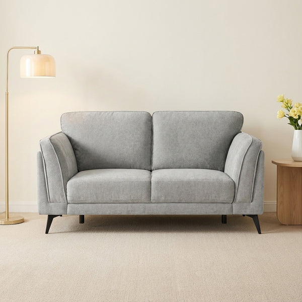 Brulo Linen 2 Seater Sofa - Light Grey