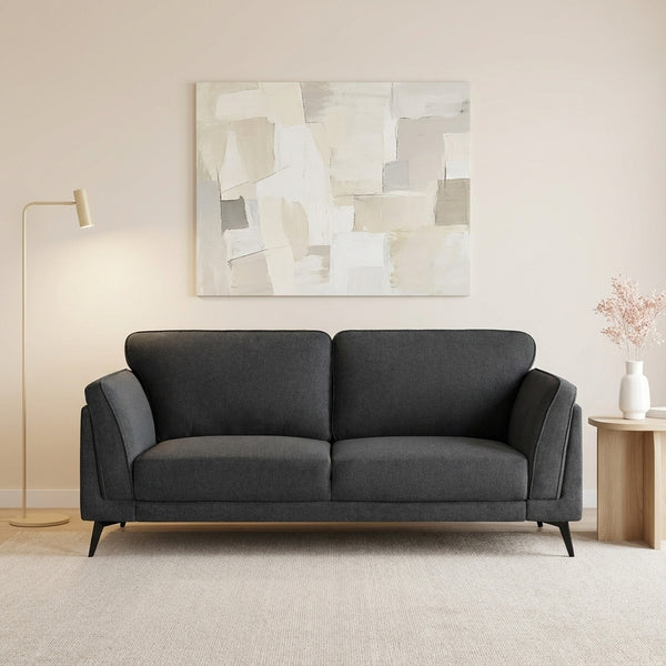 Brulo Linen 3 Seater Sofa - Dark Grey