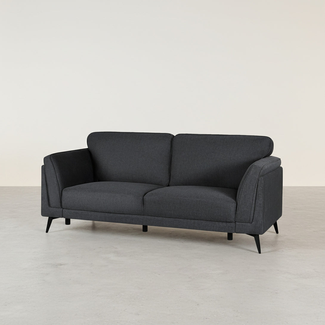 Brulo Linen 3 Seater Sofa - Dark Grey