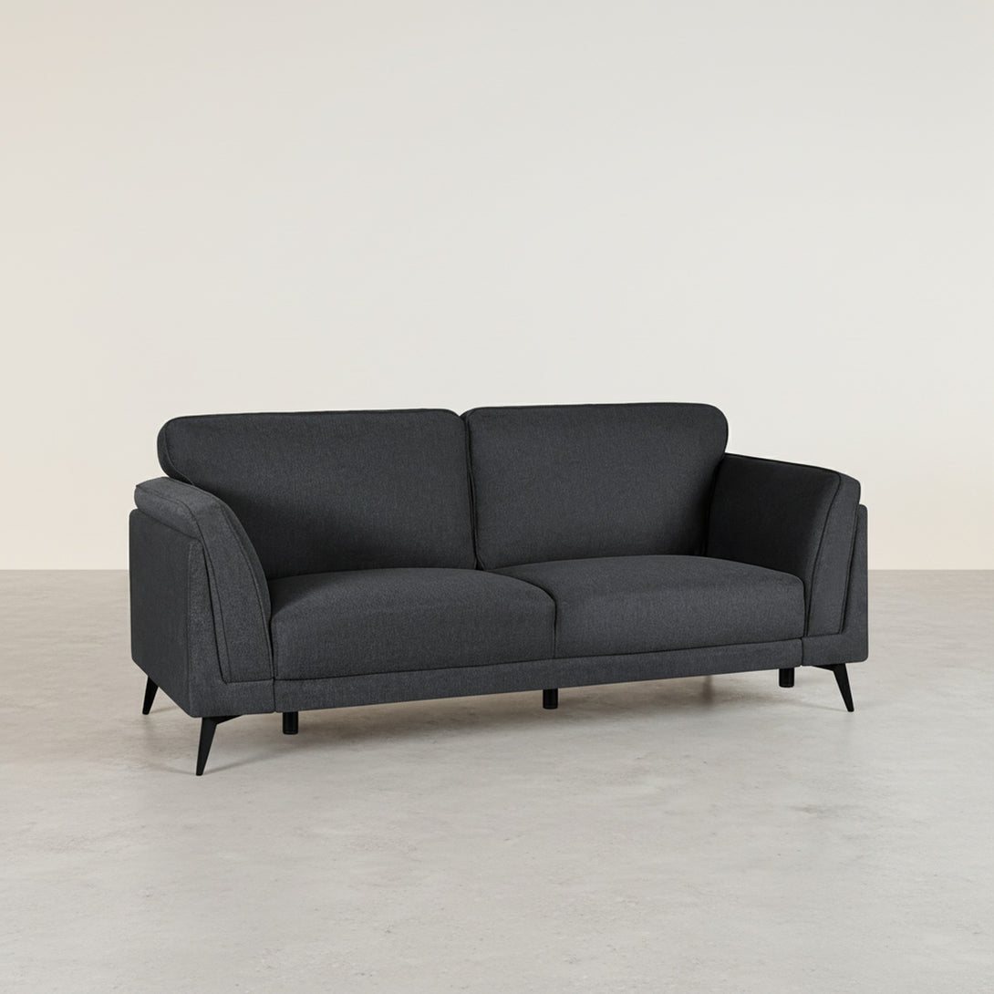 Brulo Linen 3 Seater Sofa - Dark Grey