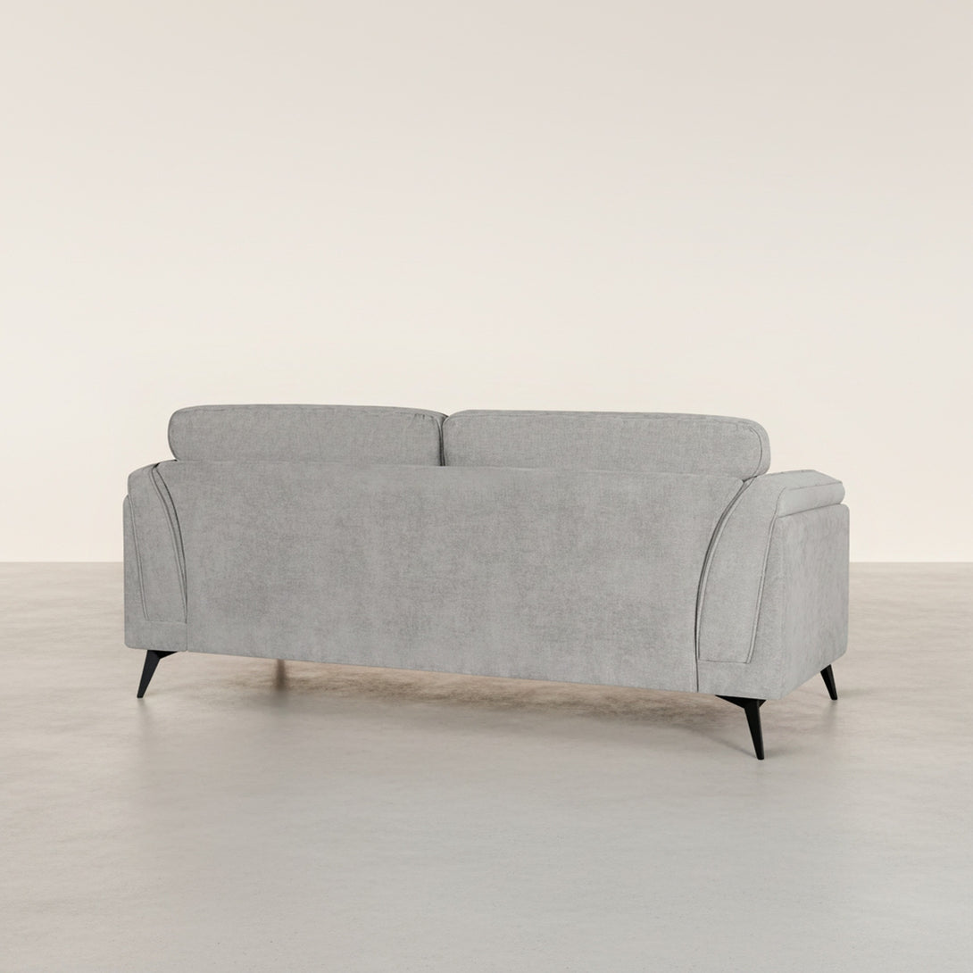 Brulo Linen 3 Seater Sofa - Light Grey