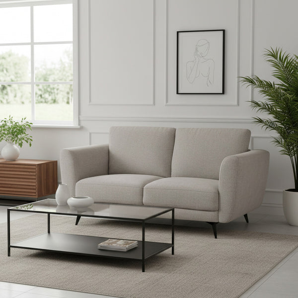 Rivel Chenille 2 Seater Sofa - Beige